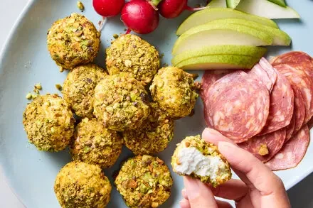 Pistachio-Goat Cheese Bites